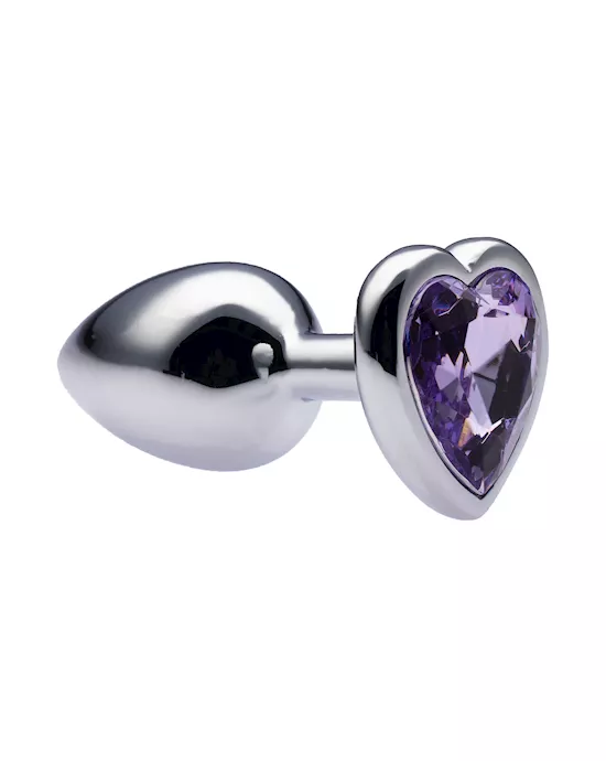 231533 - Kinki Range Alloy Love Heart Gemmed Butt Plug - 2.7 Inch - Image 5